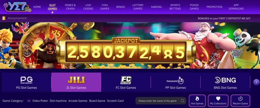 Explore the Slot Games on YE7